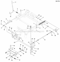 Deck Lift Group Diagram and Parts List for 5900597  Simplicity Lawn Tractor