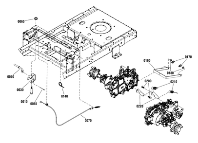 Parking Brake Group Diagram and Parts List for SZT110 2691692-01 Simplicity Lawn Tractor