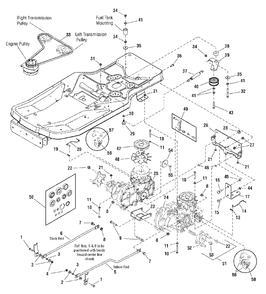 Transmission Group (7501730) Diagram and Parts List for 150Z 7800760 Simplicity Lawn Tractor