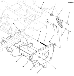 Rear Suspension Group Diagram and Parts List for 5901748  Simplicity Lawn Tractor