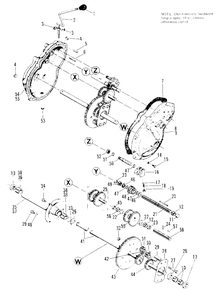 Transmission Group Diagram and Parts List for 808 990998 Simplicity Lawn Tractor