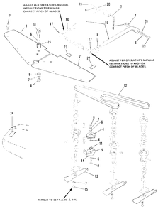 42-Inch Cover Drive And Bail Group Diagram and Parts List for 7010 1690234 Simplicity Lawn Tractor
