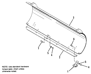 42-Inch Dozer Blade Diagram and Parts List for 1690085  Simplicity Lawn Tractor Accessories