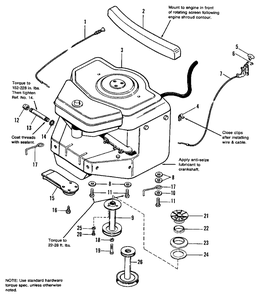 Engine Group - 6216 And 6218 Diagram and Parts List for 6216 1690702 Simplicity Lawn Tractor