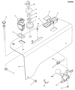Instrument Control Panel Group (5303263) Diagram and Parts List for 5901744  Simplicity Lawn Tractor