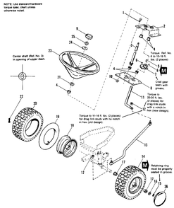 Steering And Front Wheel Group - For 1690629, 1690634, 1690684 And 1690711 Diagram and Parts List for 5116 1690684 Simplicity Lawn Tractor
