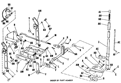 Rear Lift Draw Bar Group Diagram and Parts List for 3112V 990495 Simplicity Lawn Tractor