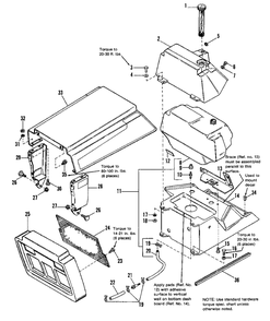 Hood, Grille And Dash Group Diagram and Parts List for 4211 1690612 Simplicity Lawn Tractor