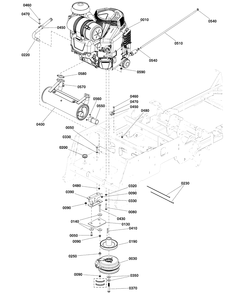 Engine And Pto Group - Briggs And Stratton 49r977 Diagram and Parts List for 5901998  Simplicity Lawn Tractor