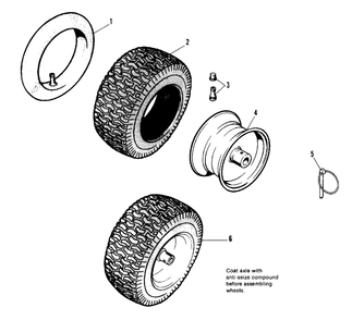 Tire And Wheel Group Diagram and Parts List for 1080M 1691371 Simplicity Snow Blower