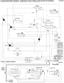Electrical Schematic - Charging Circuit - Kawasaki Ft730v, Fx850v, And Fx1000v Diagram and Parts List for 5901985  Simplicity Lawn Tractor
