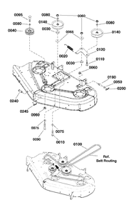 44-Inch (112cm) Mower Deck - Clutch And Support Group (2992563) Diagram and Parts List for 2691502-01  Simplicity Lawn Tractor