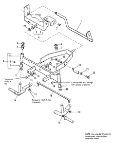 Front Axle Group - Early Models Diagram and Parts List for 4212H 1691270 Simplicity Lawn Tractor