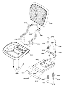 Seat Group (2992504) Diagram and Parts List for 2691502-01  Simplicity Lawn Tractor