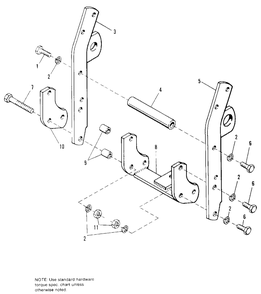 Draw Bar Group Diagram and Parts List for 7116 1691434 Simplicity Lawn Tractor