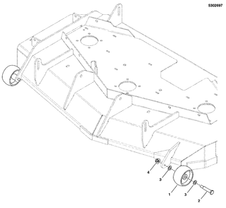 52-Inch Mower Deck - Front Rollers (5303244f) Diagram and Parts List for 5901743  Simplicity Lawn Tractor
