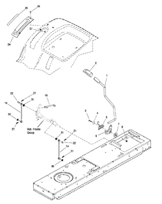 Lift Group - Roller Bar, Manual Diagram and Parts List for 2690940-00  Simplicity Lawn Tractor