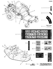 Decals Group - Safety And Common - Export Diagram and Parts List for 2752 5900947 Simplicity Lawn Tractor