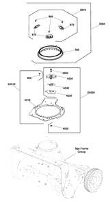 Chute Rotation Group - Manual Diagram and Parts List for 1022 1697143-01 Simplicity Snow Blower