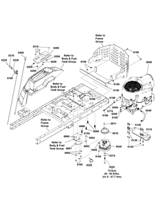 Engine Group Diagram and Parts List for 2691815-02  Simplicity Lawn Tractor