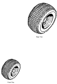 Wheel And Tire Group - Rear Tires Diagram and Parts List for 7790H 1690890 Simplicity Lawn Tractor