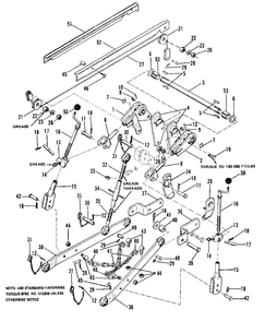 Lift And 3-Point Hitch Diagram and Parts List for 9020 1690283 Simplicity Lawn Tractor