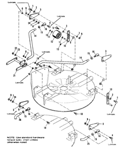 26-Inch And 30-Inch Linkage And Roller Support Group Diagram and Parts List for 3105 1690368 Simplicity Lawn Tractor