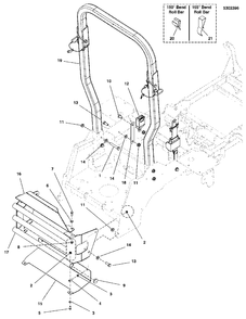 Rear Bumper And Rops Group Diagram and Parts List for 5901748  Simplicity Lawn Tractor
