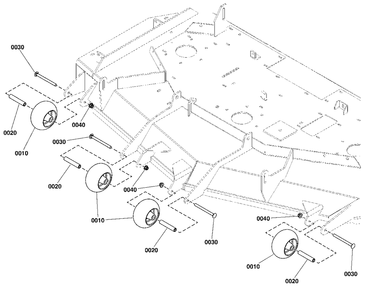 61-Inch Mower Deck Group - Rollers S/N: 2017954956 And Above Diagram and Parts List for 5901748  Simplicity Lawn Tractor