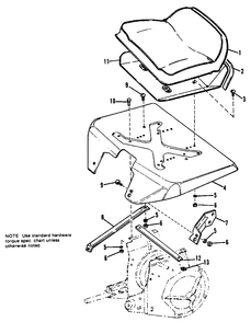 Seat And Seat Support Group Diagram and Parts List for 738 990898 Simplicity Lawn Tractor