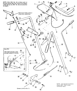 Handles And Controls Group Diagram and Parts List for 1005 1690209 Simplicity Snow Blower