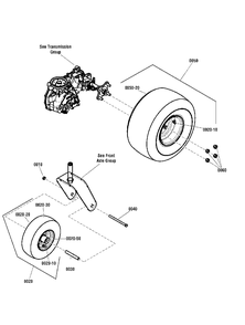Wheel And Tire Group Diagram and Parts List for ZT2752 2691040-01 Simplicity Lawn Tractor