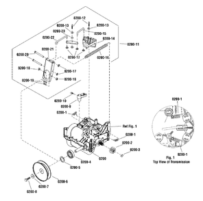 Transmission Service Parts - General Transmission H2 (1733972) Diagram and Parts List for H1730E 1696238-00 Simplicity Snow Blower