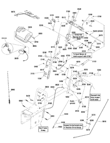 Handles And Controls Group - Remote Diagram and Parts List for M1227E 1696235-00 Simplicity Snow Blower