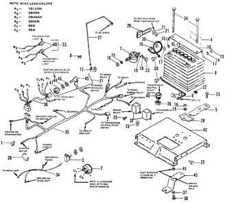 Electrical Group (4208) Diagram and Parts List for 4208 1690176 Simplicity Lawn Tractor