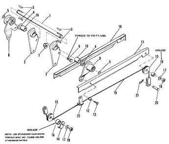 Mid-Point Lift Group Diagram and Parts List for 9020 1690230 Simplicity Lawn Tractor