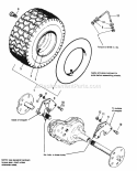 Wheel  Tire Group Diagram and Parts List for 1691045  Simplicity Lawn Tractor