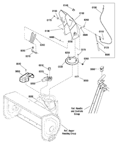 Chute And Rotation Group - Electric Chute/Remote Deflector 26-Inch Diagram and Parts List for L1226E 1695660 Simplicity Snow Blower