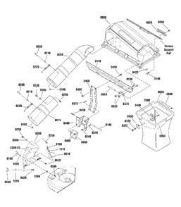Twin Catcher Diagram and Parts List for 7600192A-00  Simplicity Lawn Tractor Accessories