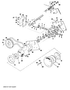 Bevel Gear Housing Diagram and Parts List for 2012 990400 Simplicity Lawn Tractor