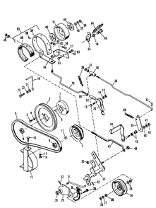 7010-7016 Clutch And Brake Diagram and Parts List for 7010 1690018 Simplicity Lawn Tractor