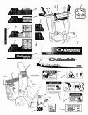 Decals Group (S070Dcl) Diagram and Parts List for 7800085  Simplicity Snow Blower