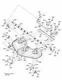 46 Deck Housing Assembly (7502228C) Diagram and Parts List for 7800768-01  Simplicity Lawn Tractor