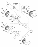 Wheels  Height-Of-Cut Group (7502117A) Diagram and Parts List for 7800869  Simplicity Lawn Mower