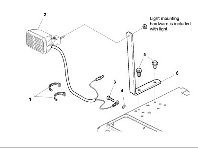 Headlight Group Diagram and Parts List for 1180E 1694244 Simplicity Snow Blower