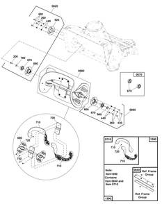 Auger Group Diagram and Parts List for 1022 1697143-01 Simplicity Snow Blower