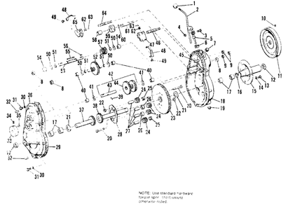 Transmission Group Diagram and Parts List for 637 990646 Simplicity Lawn Tractor