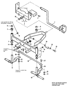 Front Axle Group Diagram and Parts List for 4212H 1691931 Simplicity Lawn Tractor