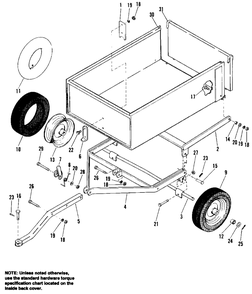 Dump Cart Diagram and Parts List for 1691897  Simplicity Lawn Tractor Accessories