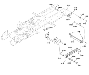 Rear Suspension Group Diagram and Parts List for 2691675-00  Simplicity Lawn Tractor